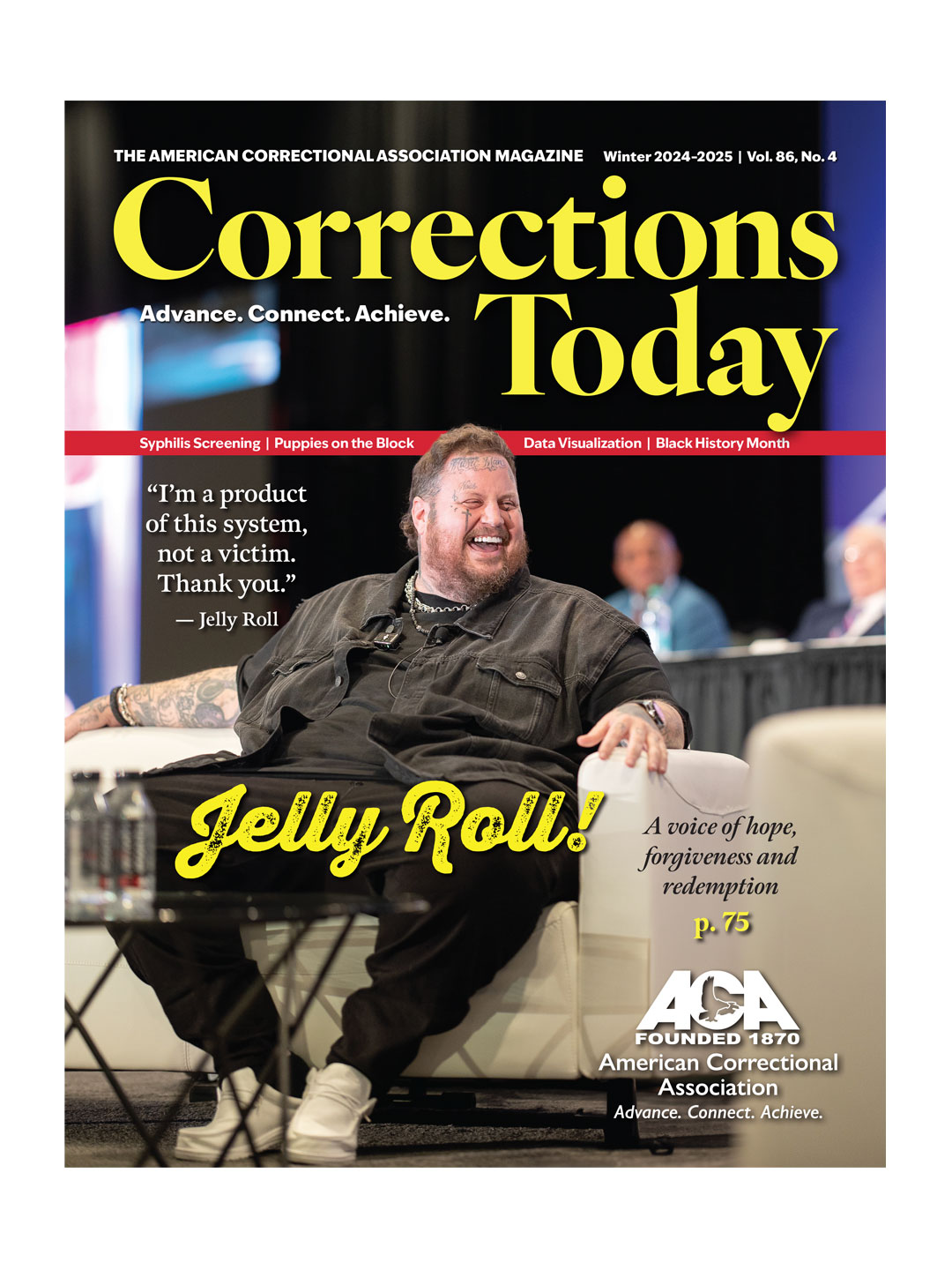 Corrections Today Winter 2024-2025 Magazine Cover Design with Jelly Roll